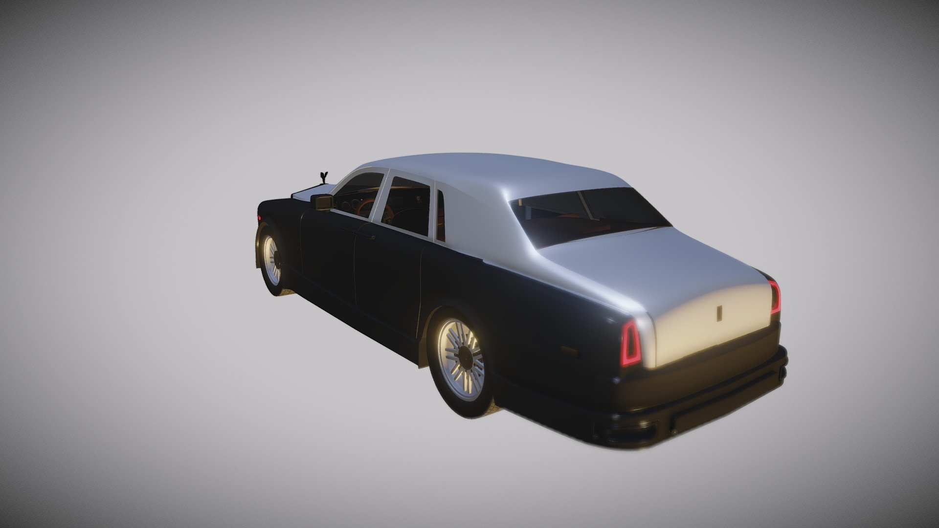 Classic Rolls Royce Phantom Black and White