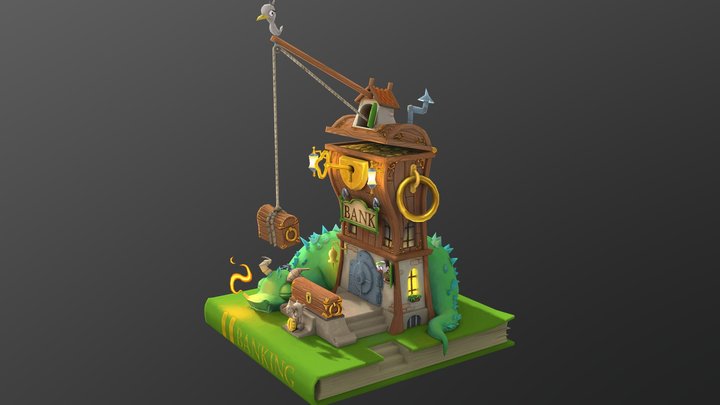 Fairytale Bank 3D Model
