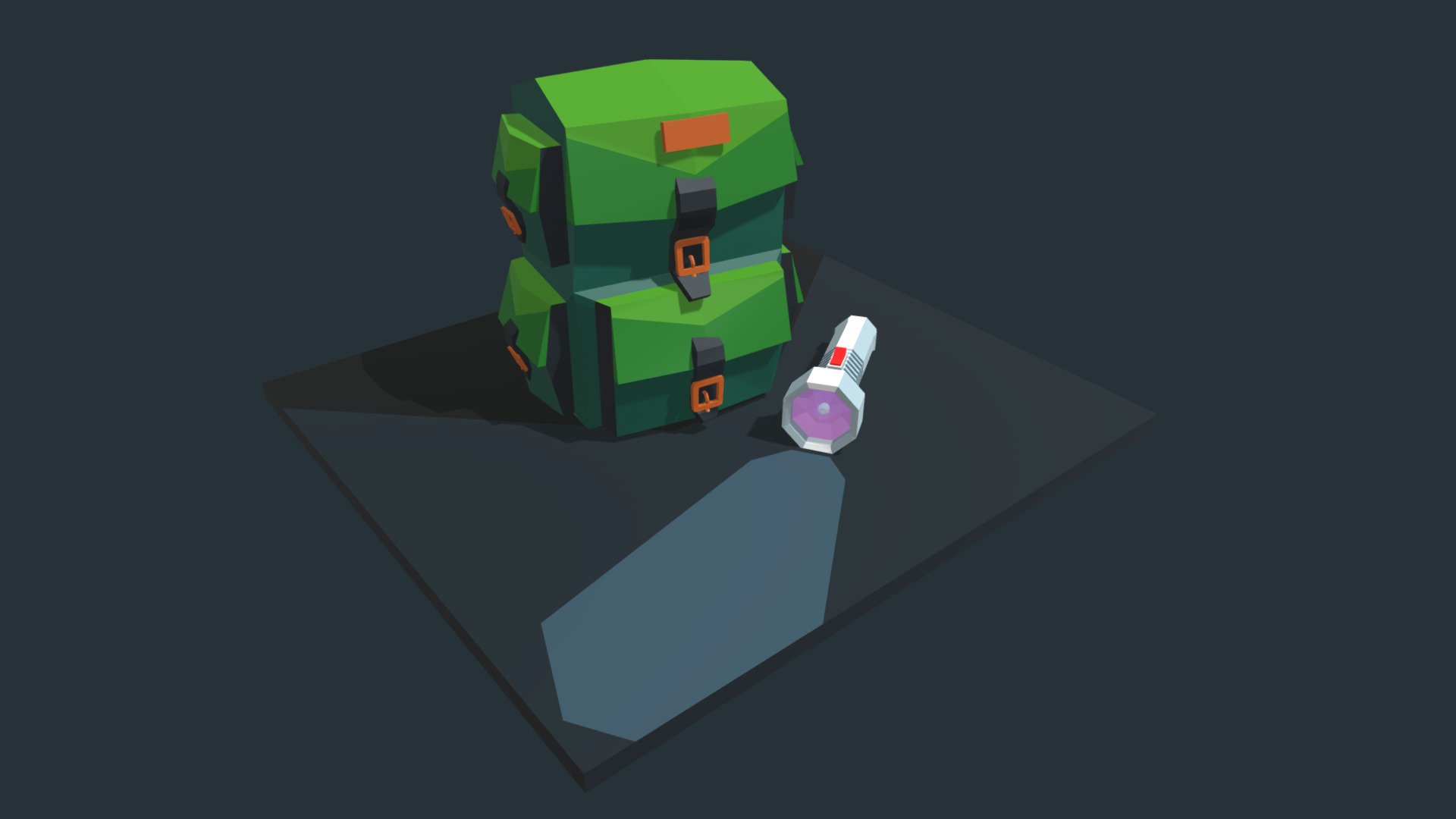 Backpack & Flashlight