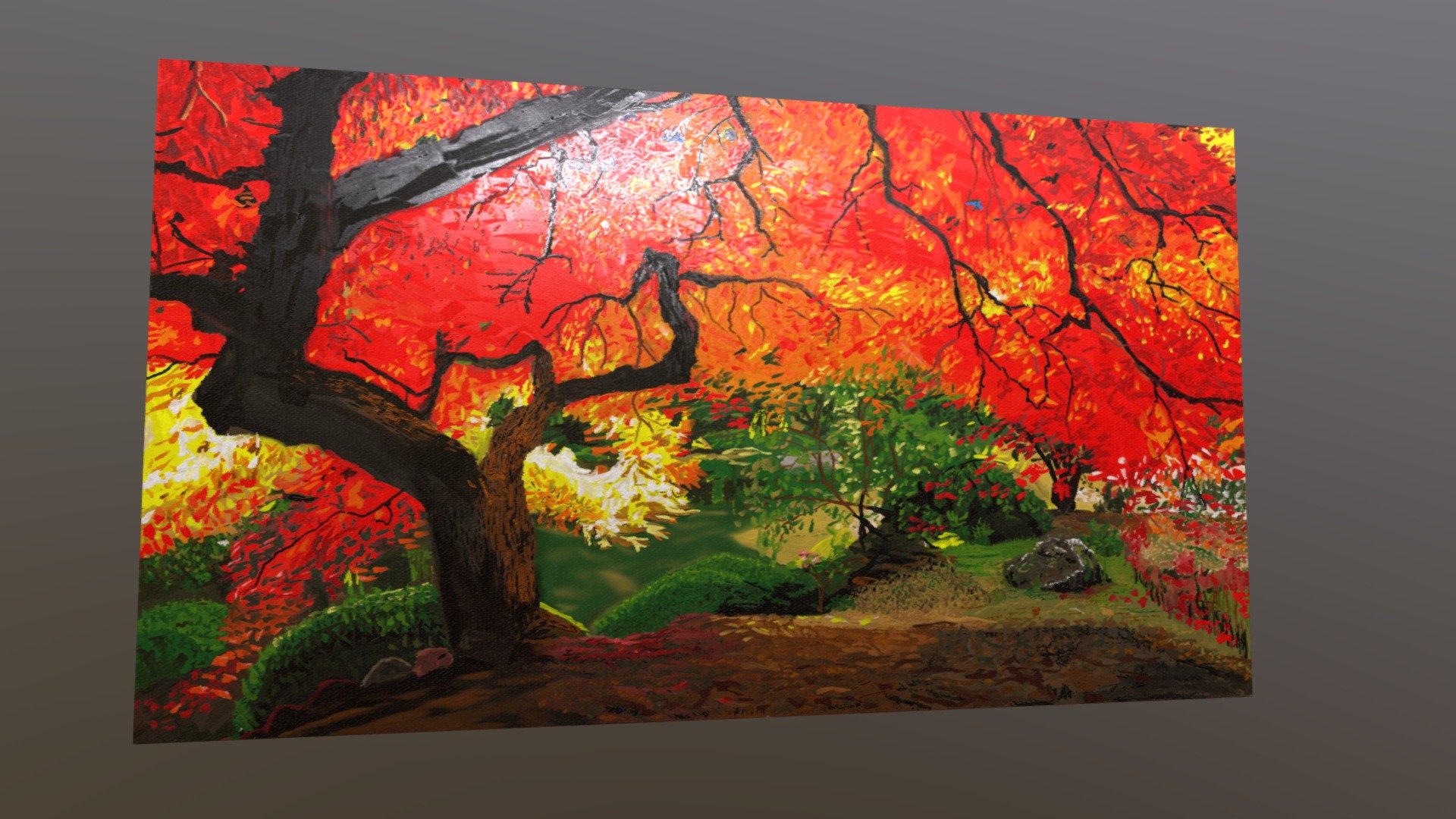 Autumn Ablaze - Oil on VR by Ron Hall — Sketchfab embed 3D viewer