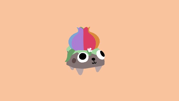 Pebble Loyal Bud // Dandy's World Rigged 3D Model