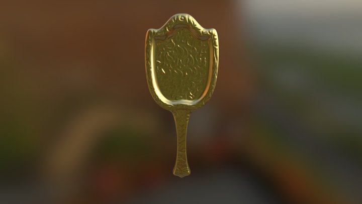 Antique Hair Brush 3D Model