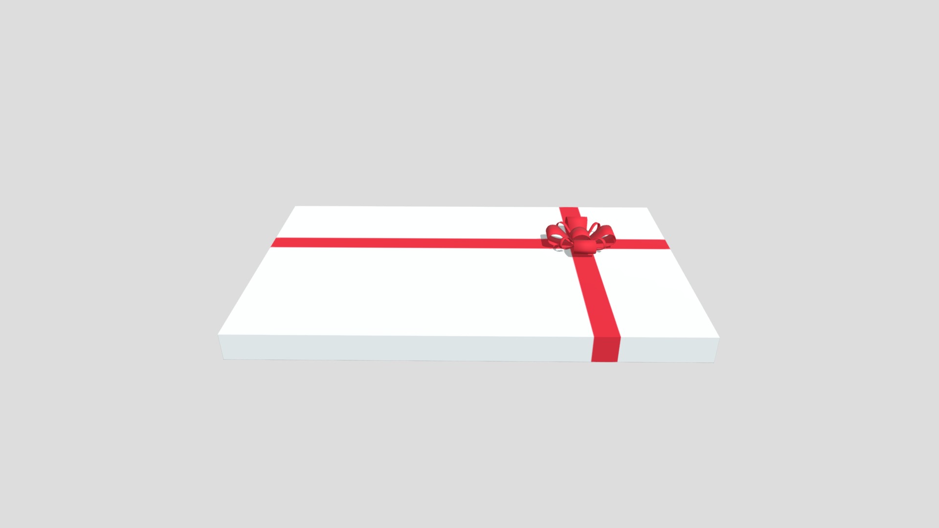 3D model Clothing Style Gift Box - This is a 3D model of the Clothing Style Gift Box. The 3D model is about a white and red sign.