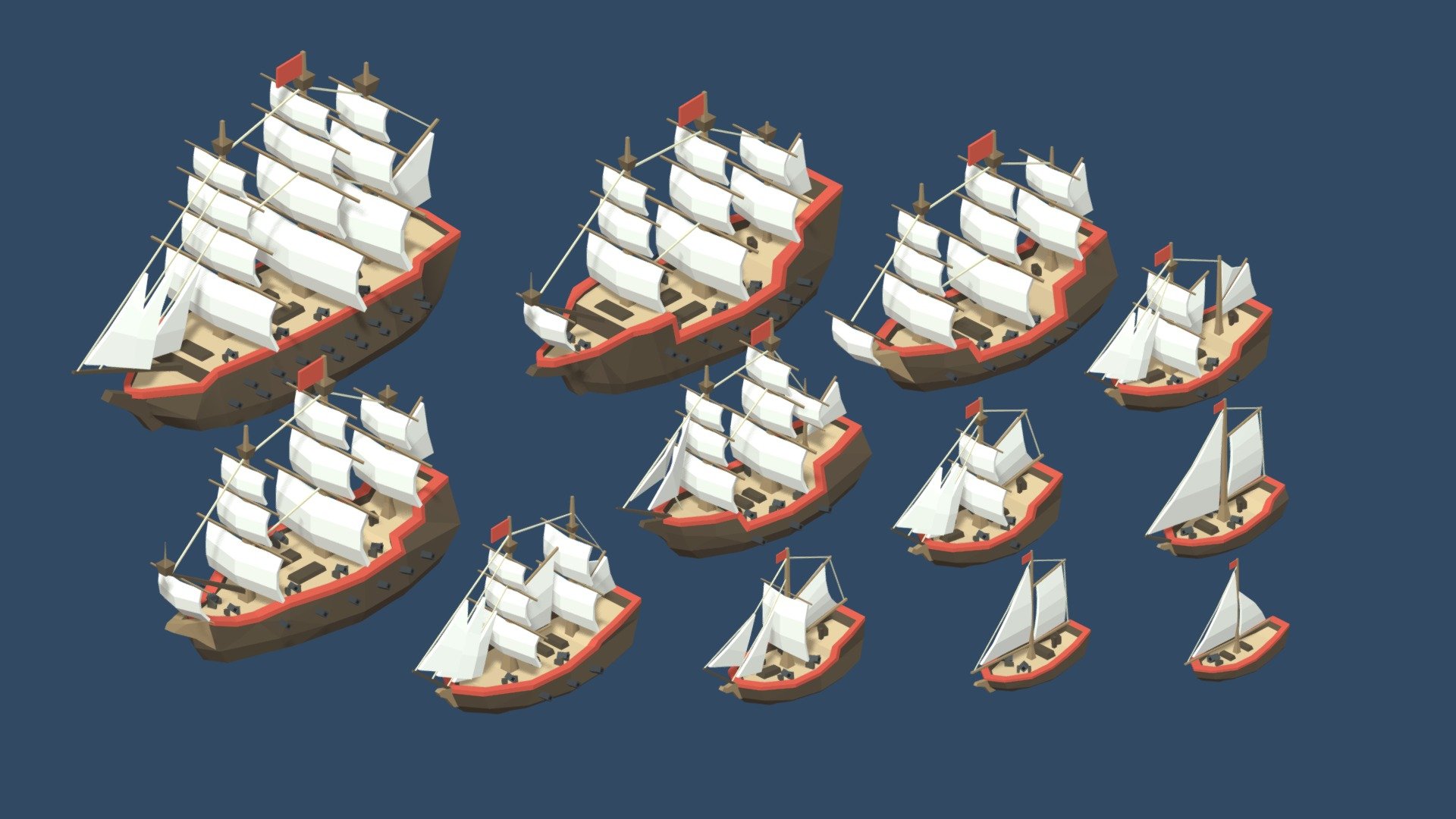 Low poly Pirate ships - Buy Royalty Free 3D model by MDev (@mdevelopers ...