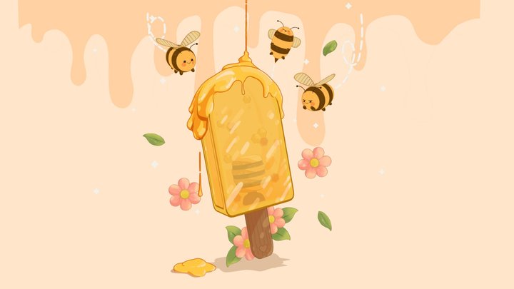 Honey Icecream 3D Model