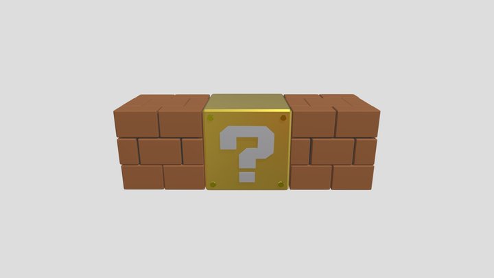 Super Mario Bros. - Level 1-1 Bricks 3D Model
