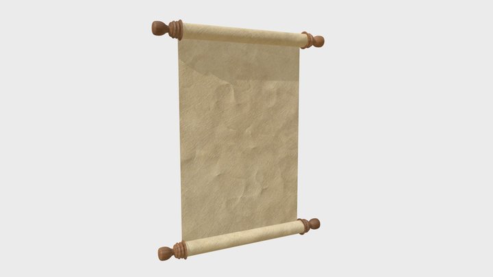 Parchment or paper scroll 3D Model