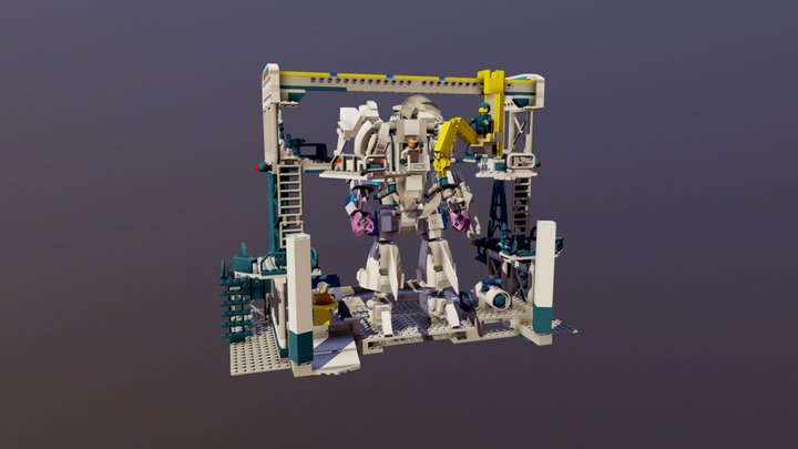 LEGO - Mech Hangar (by Jim Reichert via CCBY) 3D Model