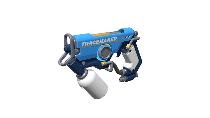 Tracer Graffiti Skin Blaster - Overwatch - STL 3D Model