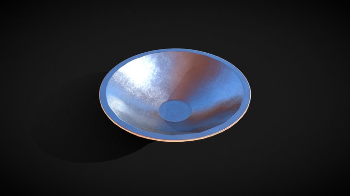 Aluminium bowl Lowpoly – Free 3D Model STL