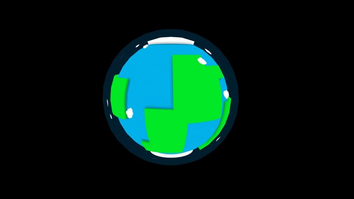 Earth with atmosphere 3D Model