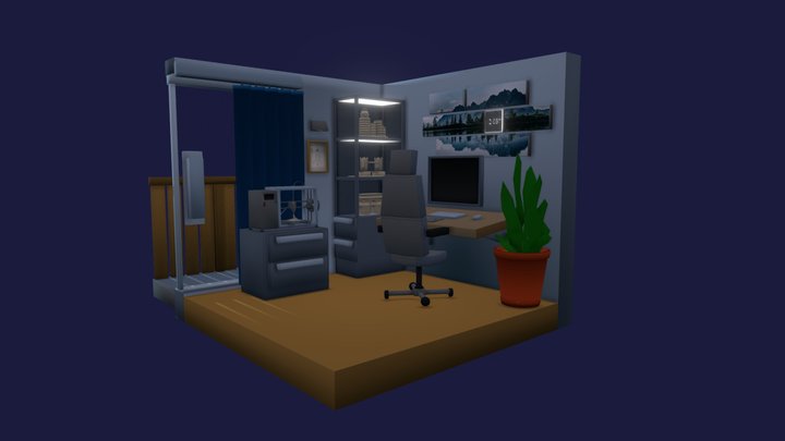 Designers room - modern architect 3D Model
