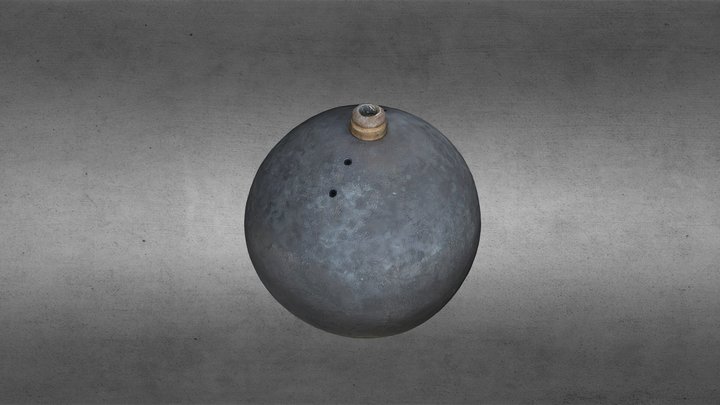 Grenade from the 17th cent. ship DANNEBROGE 3D Model