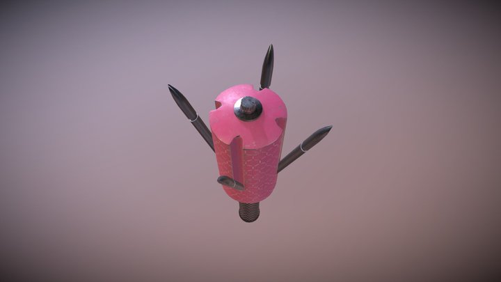 Spike Grenade Animated 3D Model