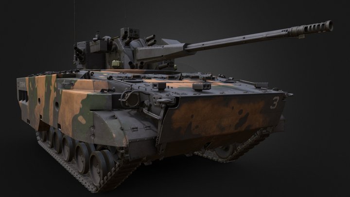 2S38 "Jackhammer" Field-Painted 3D Model