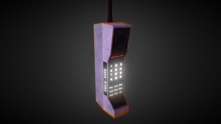 1980-s Cellphone 3D Model