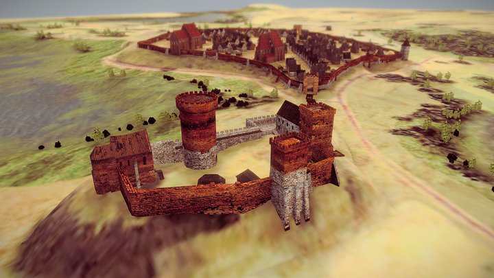 Lublin - lata 60. XIV w. Lublin - XIV century. 3D Model