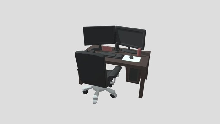 Gaming Setup 3D Model