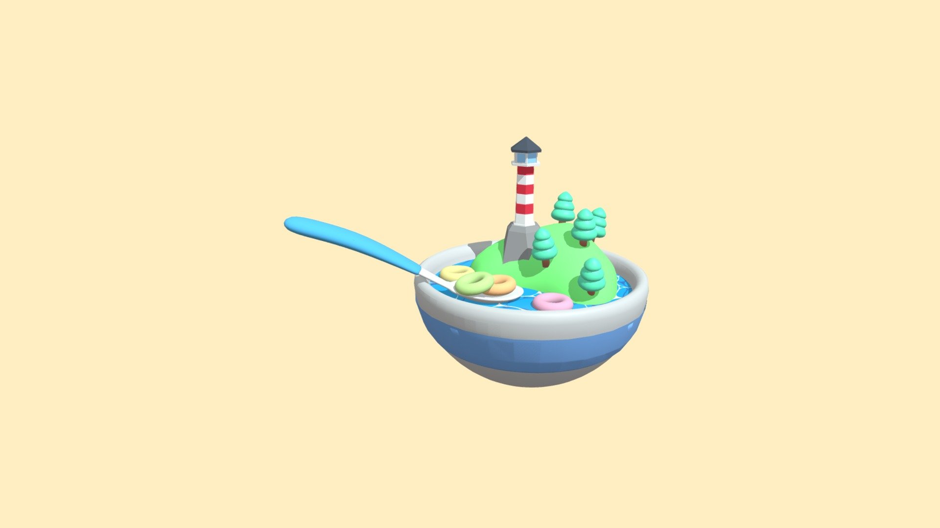 Cereal Bowl Island Download Free 3D model by lukeisgood [6c054db] Sketchfab