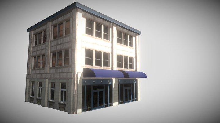 Game Ready Building 3 3D Model