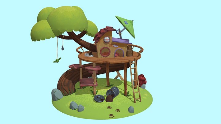 CatDog's Treehouse 3D Model
