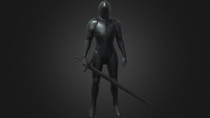 Black Armored Knight with Sword