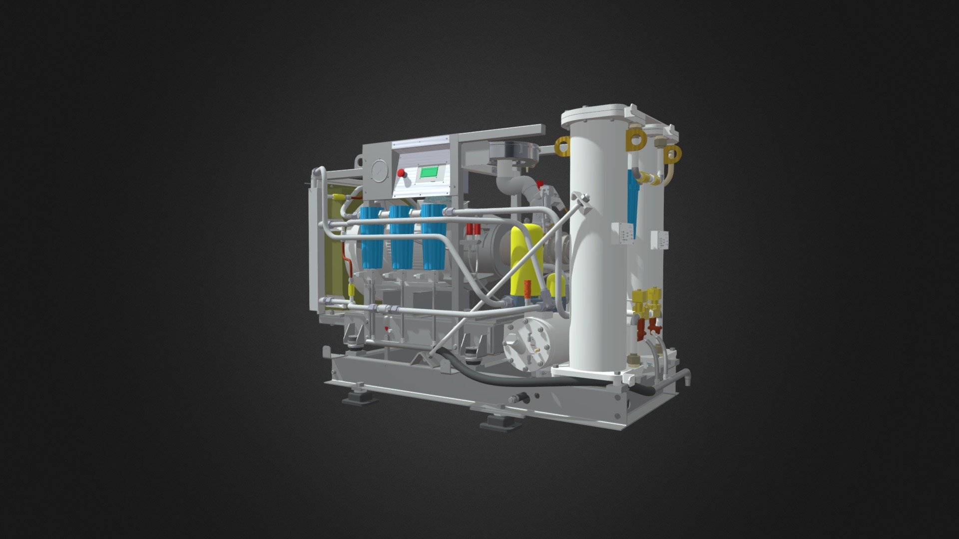 Агрегат компрессорный ВВ-3,5/10 — Sketchfab embed 3D viewer