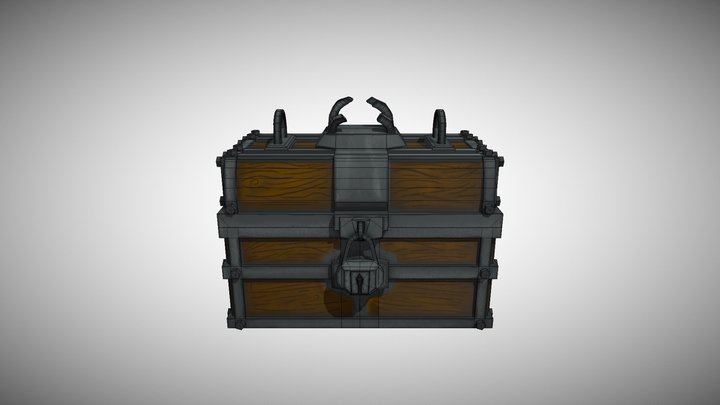 chest low poly 3D Model