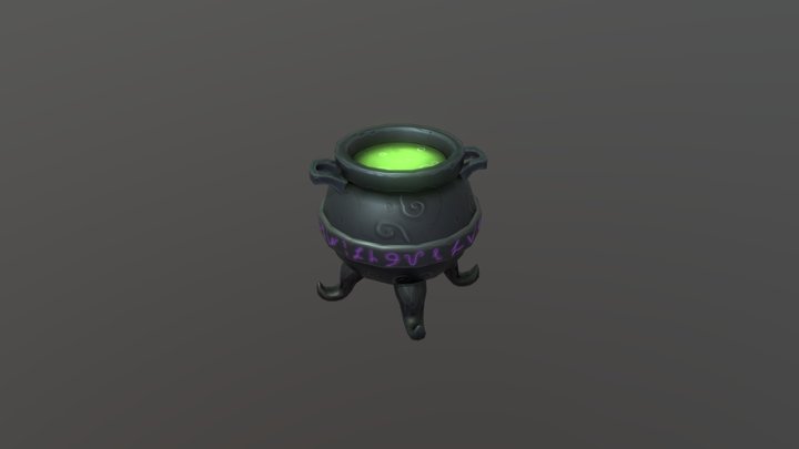 Stylized cauldron 3D Model