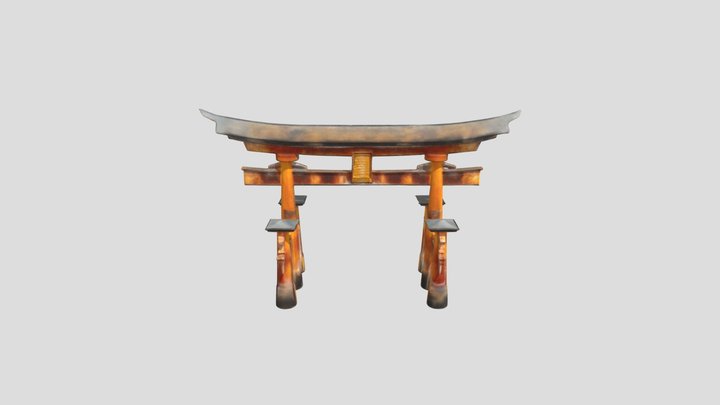 Torii at Sunset 3D Model