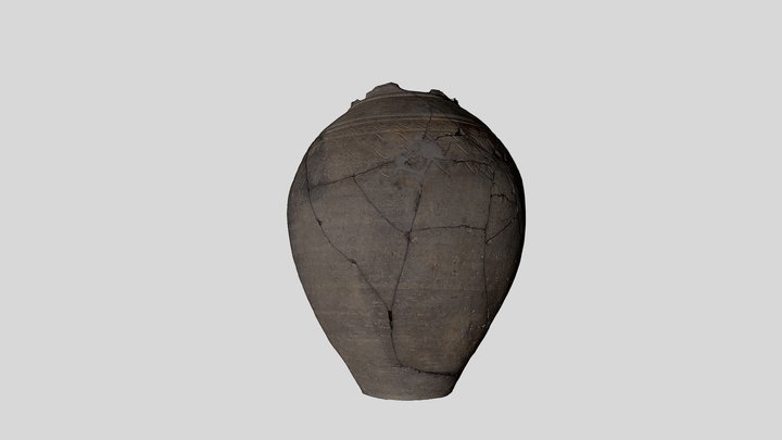 Roman Greyware jar excvated from Caerwent 3D Model