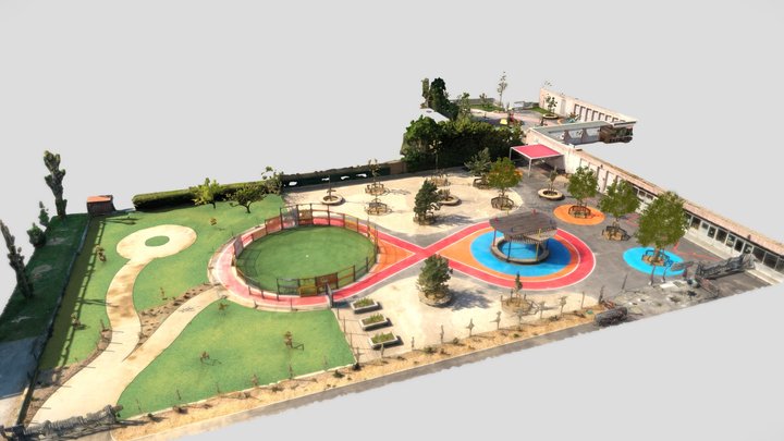 Ecole du Vivarais - Espaces extérieurs 3D Model