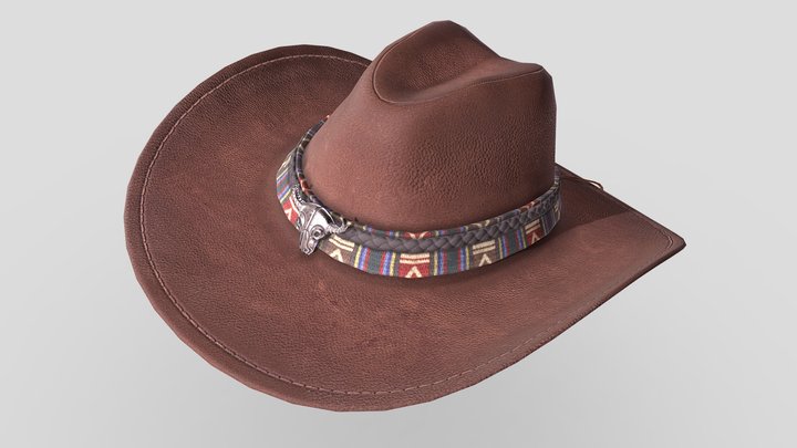 HAT - Cowboy Hat - PBR Game Ready 3D Model