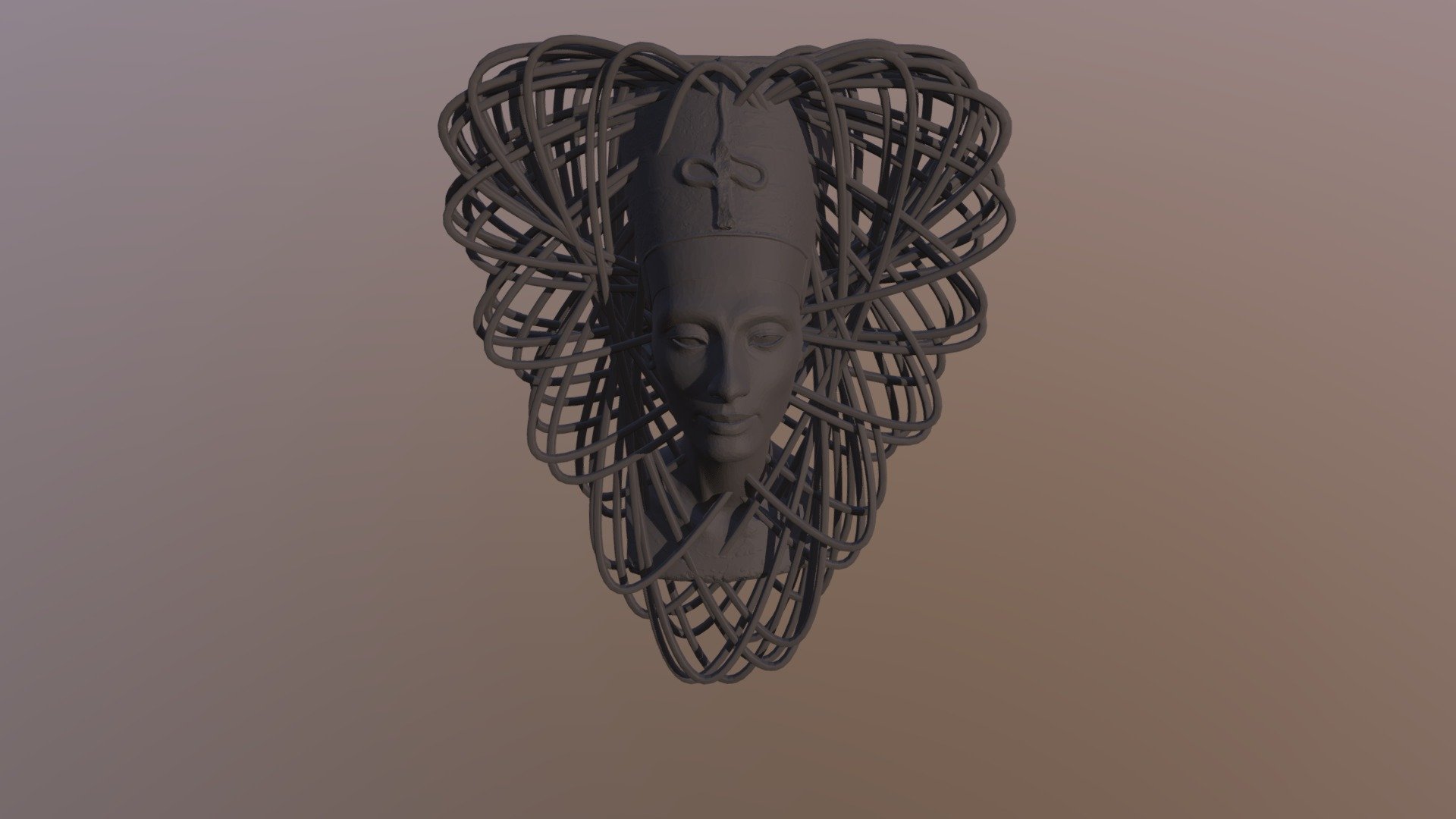 Celtic Knot Curve Art + Nefertiti (002d) - 3D model by fluiddesigner ...