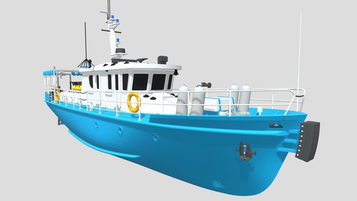 Yaroslavets diving boat 3D Model