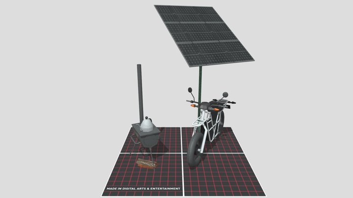 DAE 5 Finished props - ECO HOUSE 3D Model