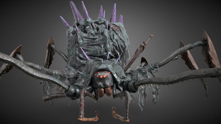Spider Monster for Dark Souls Style Environment 3D Model
