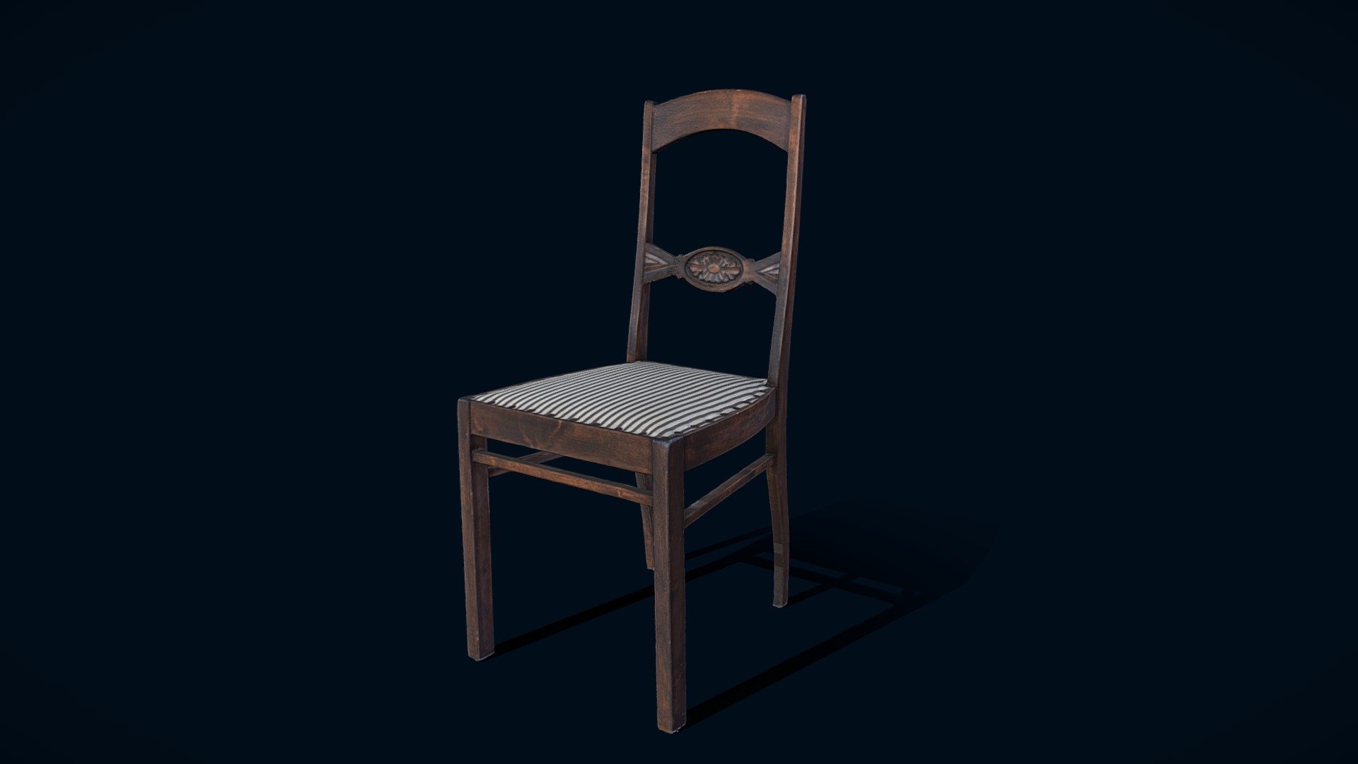 Wooden chair with a cushion