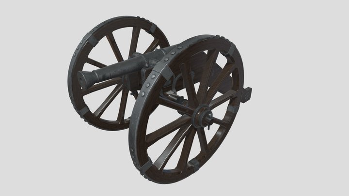 Light cannon, 18th century 3D Model