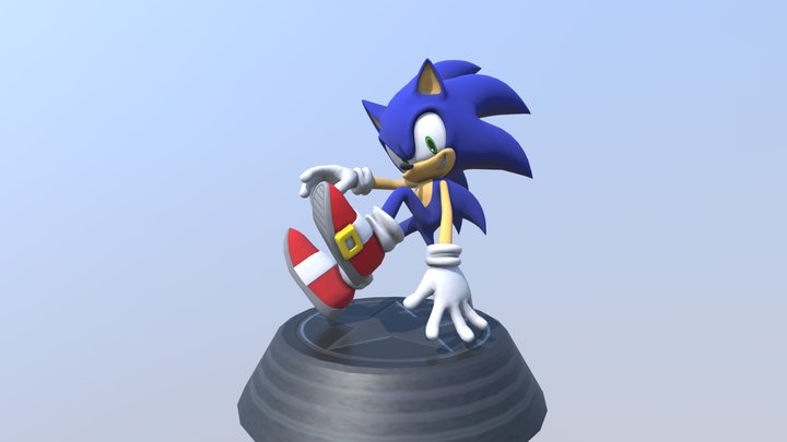 Sonic Generations - Modern Sonic Statue 3D Model