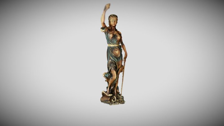 Justice Sculpture 3D 3D Model