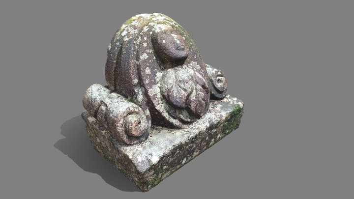 Ménsula decorada - Base de antiguo púlpito 3D Model