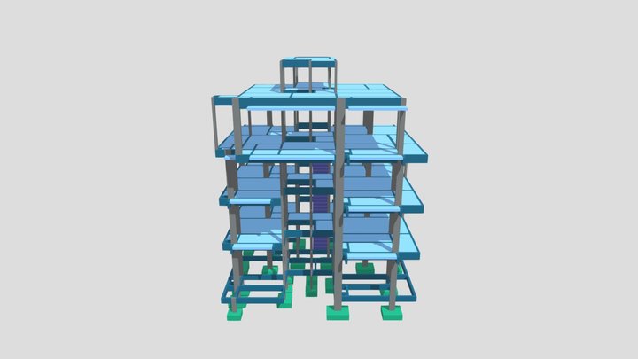 Modelo Estrutural Prédio Sidnei Gripa 3D Model