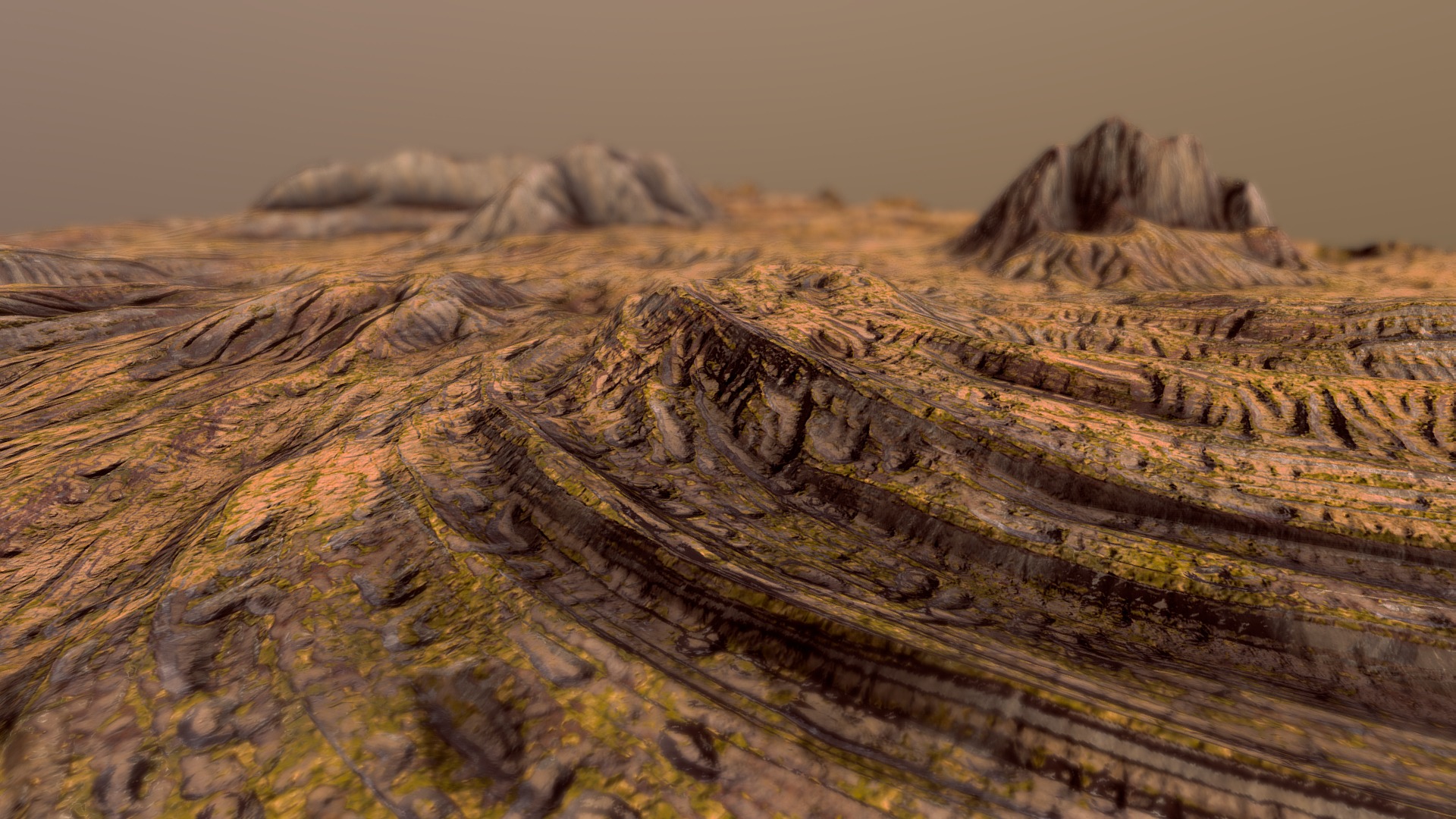 3D model Big terrain - This is a 3D model of the Big terrain. The 3D model is about a close-up of a log.