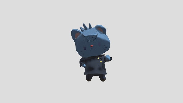 Megumi Fushiguro Cat Megunyan 3D Model