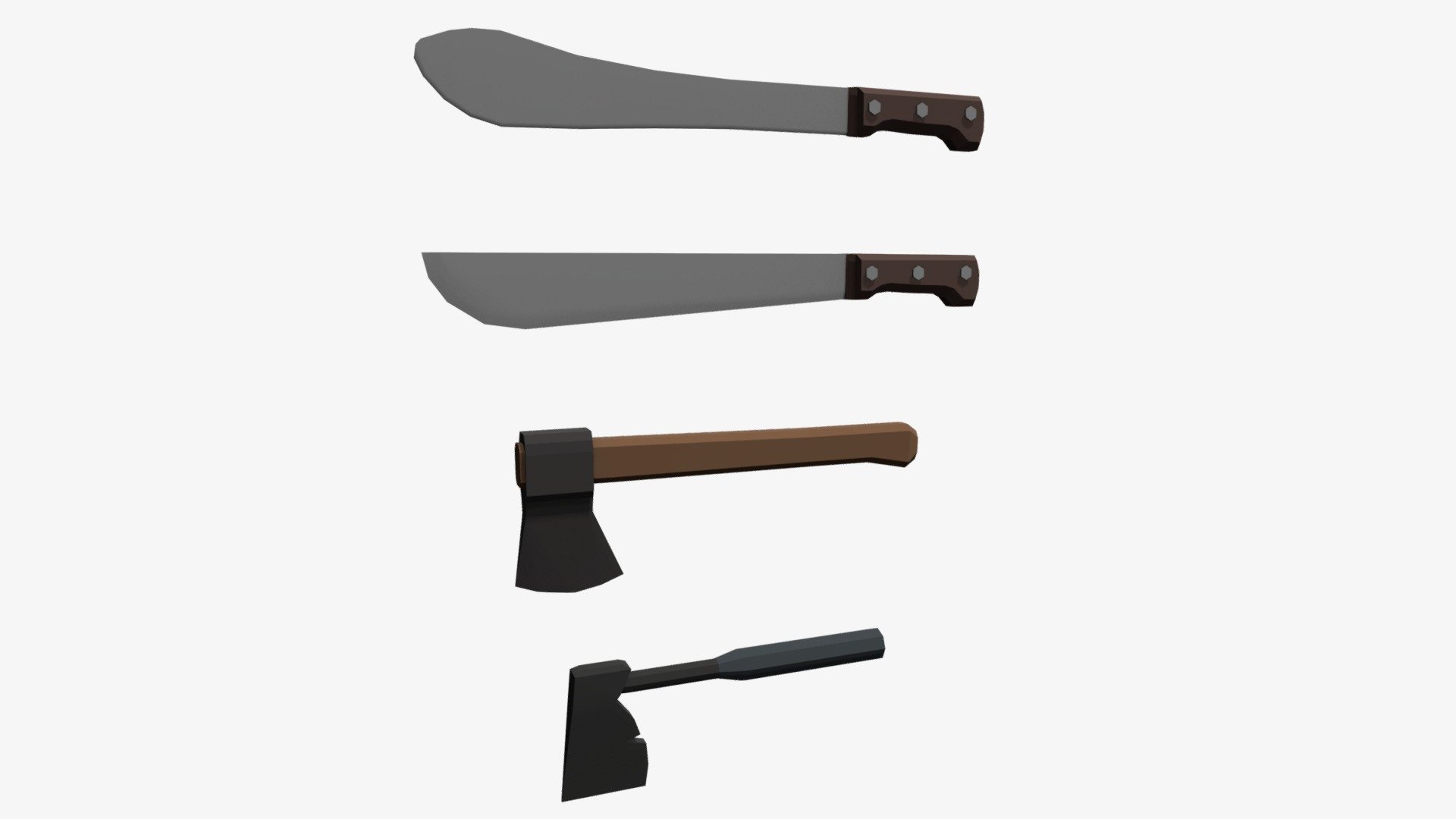Low Poly Bladed Tools - 3D model by samanthacford [6c17898] - Sketchfab