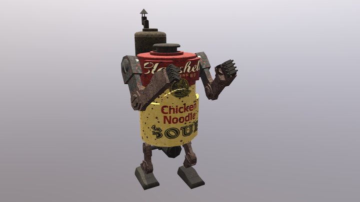 Soup Can Robot 3D Model