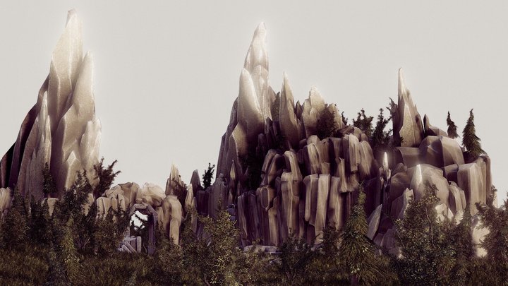 Small rocky landscape 3D Model