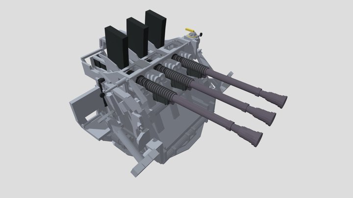 Type 96 25mm Triple AA Gun 3D Model