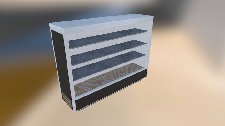 Supermarket Fridge 3D Model